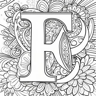 Schicker Buchstabe F Ausmalbild | Buchstabe F Ausmalbild