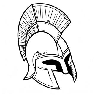 Fiercer Spartanischer Helm Ausmalbild | Spartaner Ausmalbild