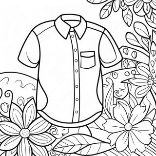 T-Shirt Ausmalbild für Kinder | Hemd Ausmalbild