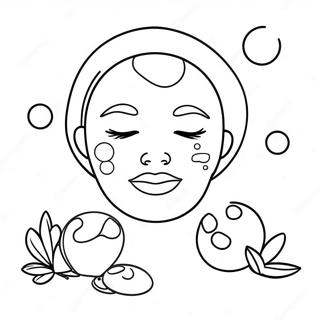 Entspannendes Spa-Ausmalbild mit Blasenpflege | Bubble Skincare Ausmalbild