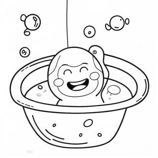 Fröhliches Schaumbad Ausmalbild | Bubble Skincare Ausmalbild