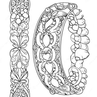 Buntes Armband Design Ausmalbild | Armband Ausmalbild