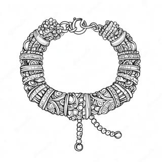 Perlen Freundschaftsarmband Ausmalbild | Armband Ausmalbild