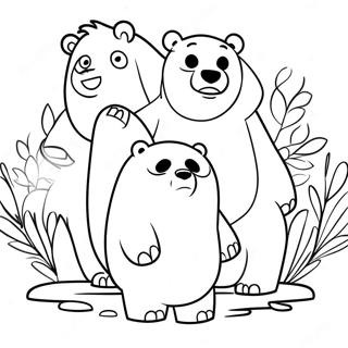Wir Bare Bears Ausmalbild | Wir Bären Ausmalbild