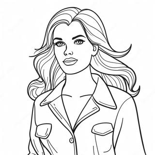 Daphne in einem stilvollen Outfit Ausmalbild | Scooby Doo Daphne Ausmalbild