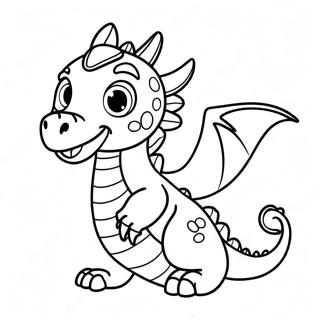 Verspielter Baby Drache Ausmalbild | Süßer Drache Ausmalbild