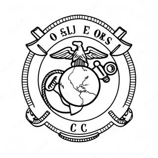 Marine Corps Logo Ausmalbild | Marine Corps Ausmalbild