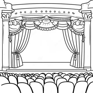 Theaterbühne Ausmalbild | Theater Ausmalbild