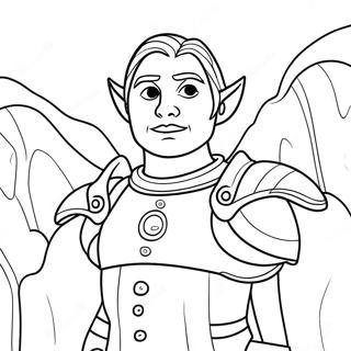 Abenteuerliche Nimona Ausmalbild | Nimona Ausmalbild