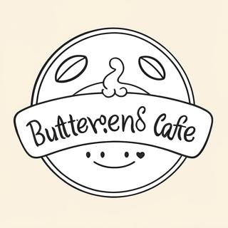 Butterbean Café Logo Ausmalbild | Butterbohnen Café Ausmalbild
