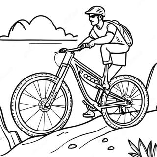 Ausmalbild Mountain Bike | Mountainbike Ausmalbild
