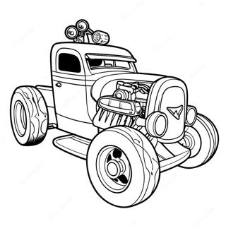 Bone Shaker Hot Wheels Ausmalbild | Knochenzitterer Hot Wheels Ausmalbild