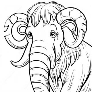 Wollhaarmammut Ausmalbild | Wollhaarmammut Ausmalbild