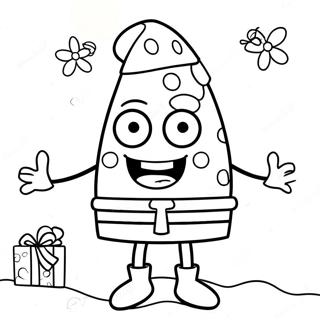 SpongeBob Weihnachtsausmalbild | SpongeBob Weihnachten Ausmalbild