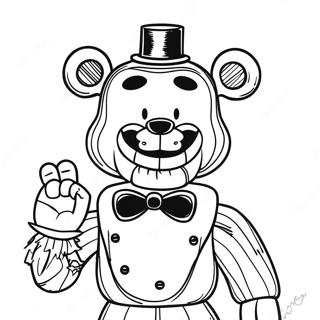 Gruselige Puppe FNAF Ausmalbild | Puppe FNAF Ausmalbild