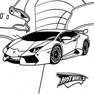 Lamborghini Hot Wheels Ausmalbild | Lamborghini Hot Wheels Ausmalbild