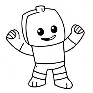 Roblox Bacon Charakter Ausmalbild | Roblox Speck Ausmalbild