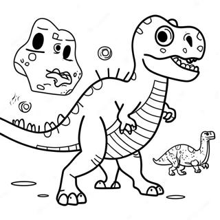 Dinosaurier-Fossil Ausmalbild | Dinosaurierfossil Ausmalbild