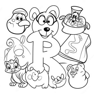 Disney-Alphabet Ausmalbild | Disney Alphabet Ausmalbild