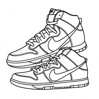 Nike Dunks Ausmalbild | Nike Dunks Ausmalbild