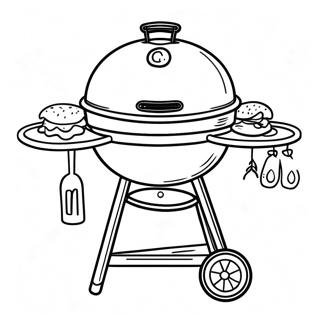 BBQ Grill Ausmalbild | Grillparty Ausmalbild