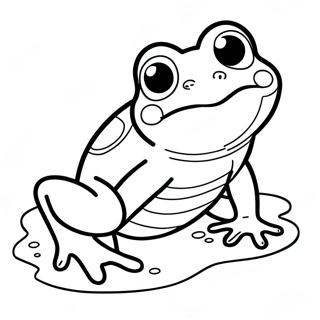 Niedlicher Schaltjahr Frosch Ausmalbild | Schalttag Ausmalbild