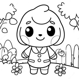 Ausmalbild der Dorfbewohner aus Animal Crossing | Tierüberquerung Ausmalbild