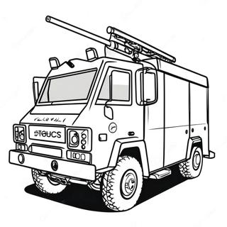 SWAT-Truck Ausmalbild | SWAT-Lkw Ausmalbild