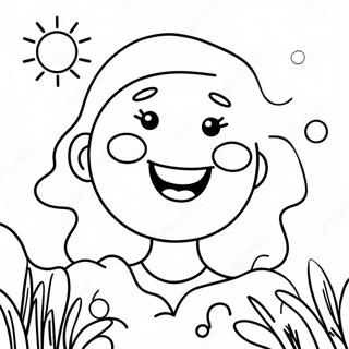 Fröhliche Sonne Ausmalbild | Freude Ausmalbild