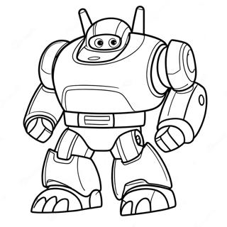 Tobot in Aktion Ausmalbild | Tobot Ausmalbild