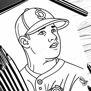 Mike Trout Ausmalbild | Mike Trout Ausmalbild
