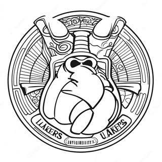 Lakers Logo Ausmalbild | Lakers Ausmalbild