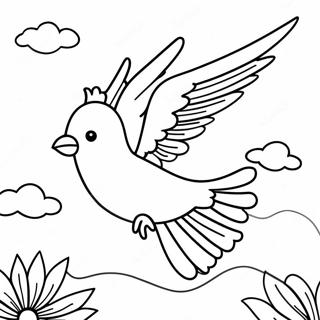 Fliegender Vogel Ausmalbild | Fliegende Ausmalbild