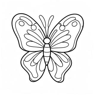 Bunter Schmetterling im Flug Ausmalbild | Fliegende Ausmalbild