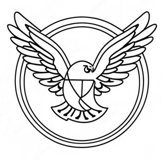 Viertes Flügel-Logo Ausmalbild | Vierter Flügel Ausmalbild