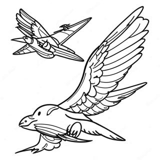 Episches viertes Flügel-Battle Ausmalbild | Vierter Flügel Ausmalbild