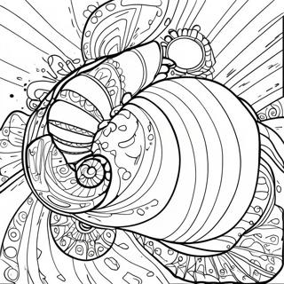 Spiralmuschel Ausmalbild | Muschel Ausmalbild