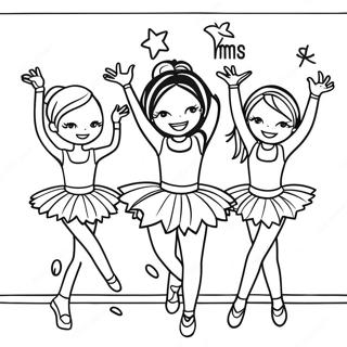 Spannende Dance Moms Aufführung Ausmalbild | Tanzmütter Ausmalbild