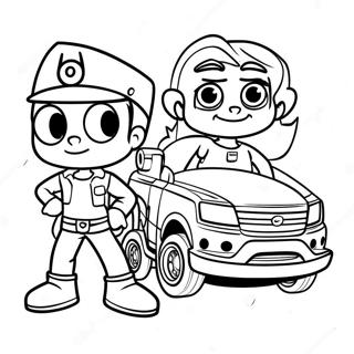 Johnny Test und Dukey Abenteuer Ausmalbild | Johnny Test Ausmalbild