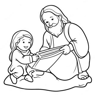Weihnachtsbibelgeschichte Ausmalbild | Weihnachtsbibel Ausmalbild