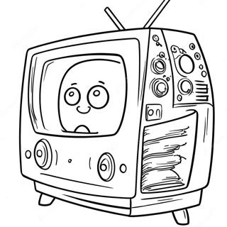 TV-Show Ausmalbild | Fernsehshow Ausmalbild