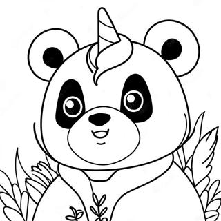 Einhorn-Panda Ausmalbild | Einhorn Panda Ausmalbild