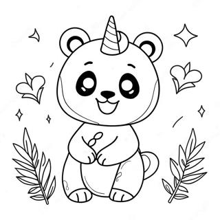 Magisches Einhorn-Panda-Abenteuer Ausmalbild | Einhorn Panda Ausmalbild