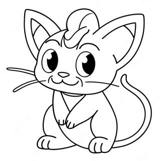 Pokemon Meowth Ausmalbild | Pokemon Mauzi Ausmalbild