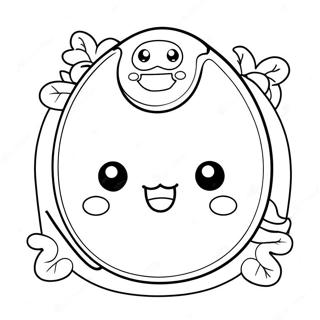Niedliche Tamagotchi Charaktere Ausmalbild | Tamagotchi Ausmalbild