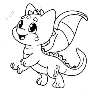 Niedliche Katze Drache fliegend Ausmalbild | Katze Drache Ausmalbild