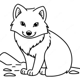 Arktischer Fuchs Ausmalbild | Arktischer Fuchs Ausmalbild