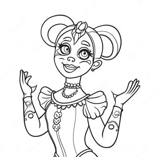 Ballora, die anmutig tanzt Ausmalbild | Ballora Ausmalbild