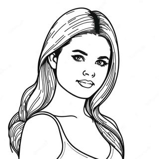 Selena Gomez Ausmalbild | Selena Gomez Ausmalbild