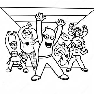GoNoodle Tanzparty Ausmalbild | GoNoodle Ausmalbild
